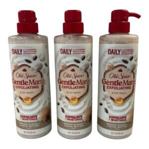3 Old Spice GentleMan's Exfoliating Body Wash Brown Sugar & Cocoa 18 fl oz
